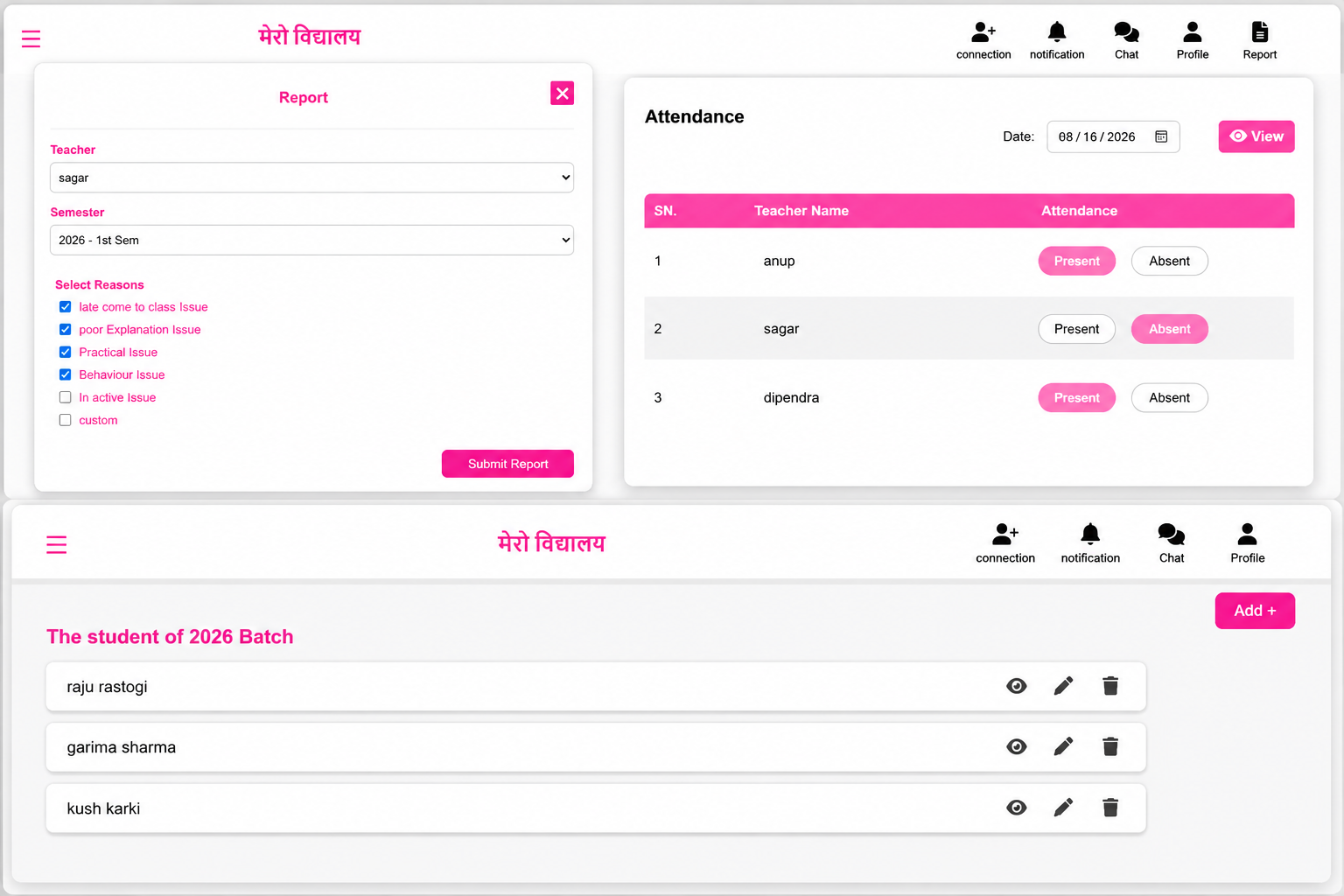 Cloud infrastructure dashboard